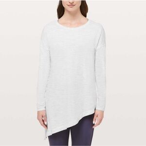 Lululemon To The Point Long Sleeve Grey Top Size 12